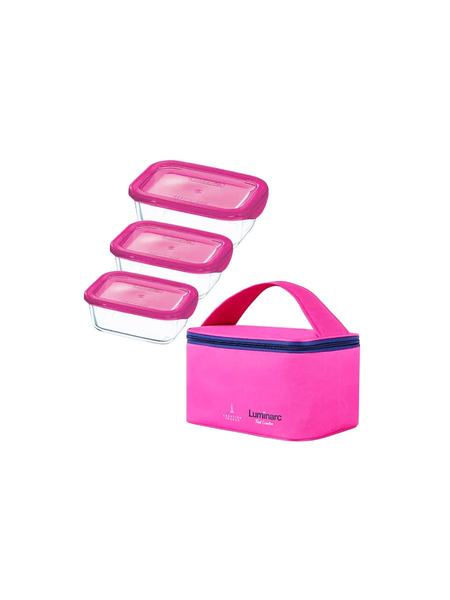 Набор контейнеров  KEEP N BOX 3 шт. в розовой термосумке Luminarc 18875687