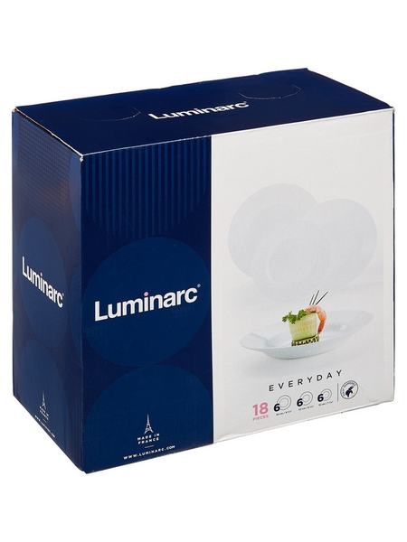 Набор посуды Luminarc столовый, 'Every day', директор, белый, 18 предметов Luminarc 76871315