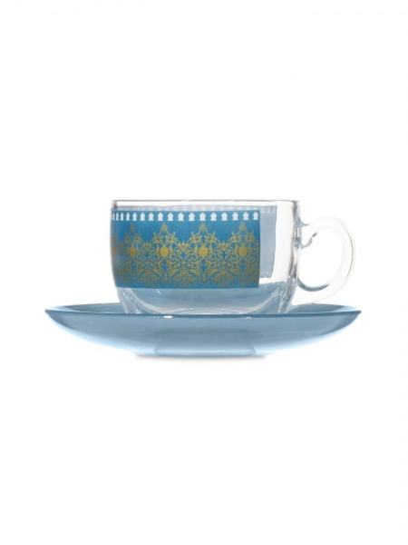 Набор чайный Luminarc BAGATELLE TURQUOISE Чашка 6шт 220мл Блюдце 6шт стекло Сервиз Посуда Luminarc 116092925